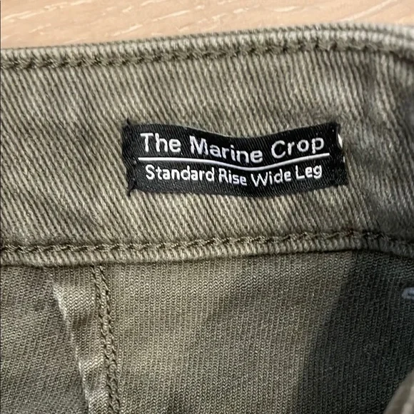 Sanctuary The Marine Olive Wide Leg Crop Jeans - Size 26 - Picture 4 of 9